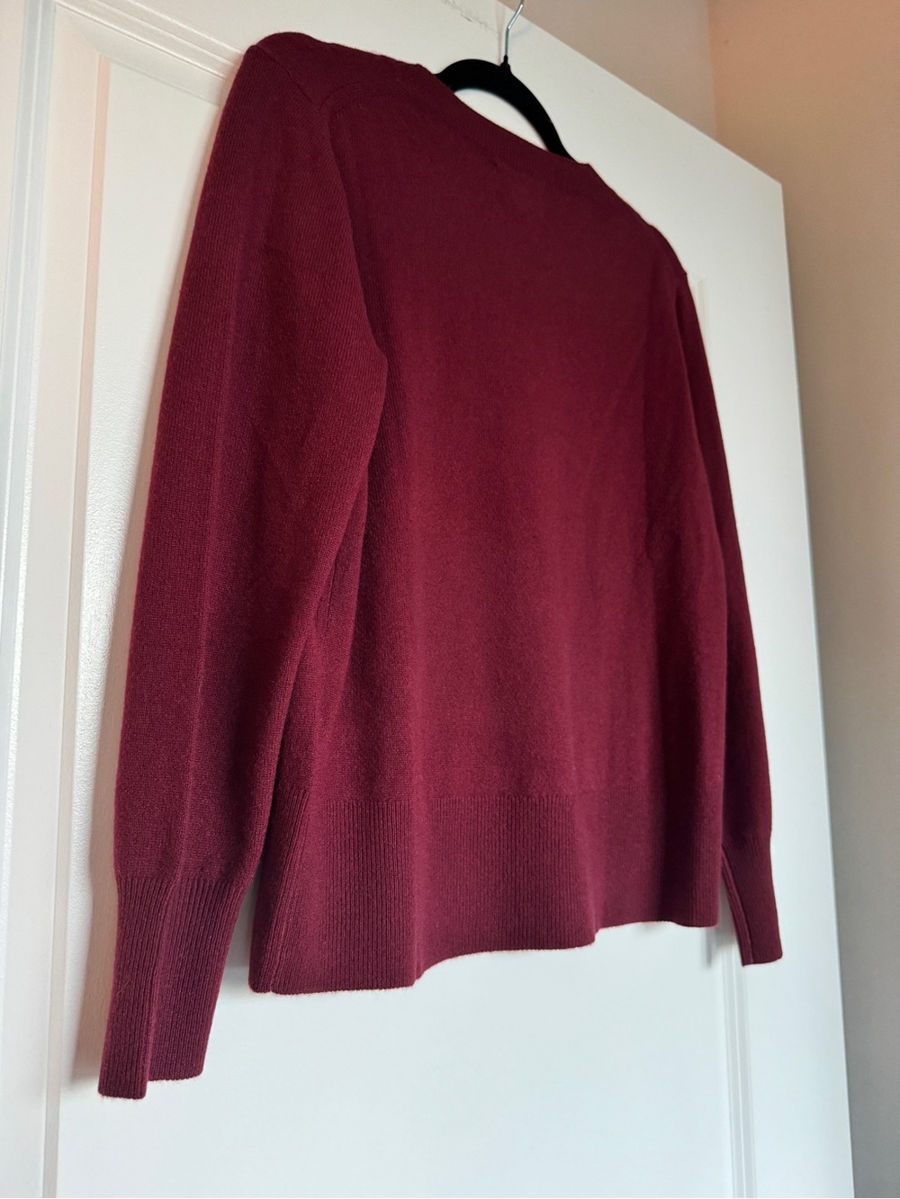 NWT! J. CREW Cashmere classic-fit crewneck sweater inky burgundy size small - Picture 7 of 12